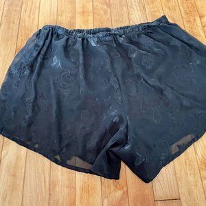 black see through shorts